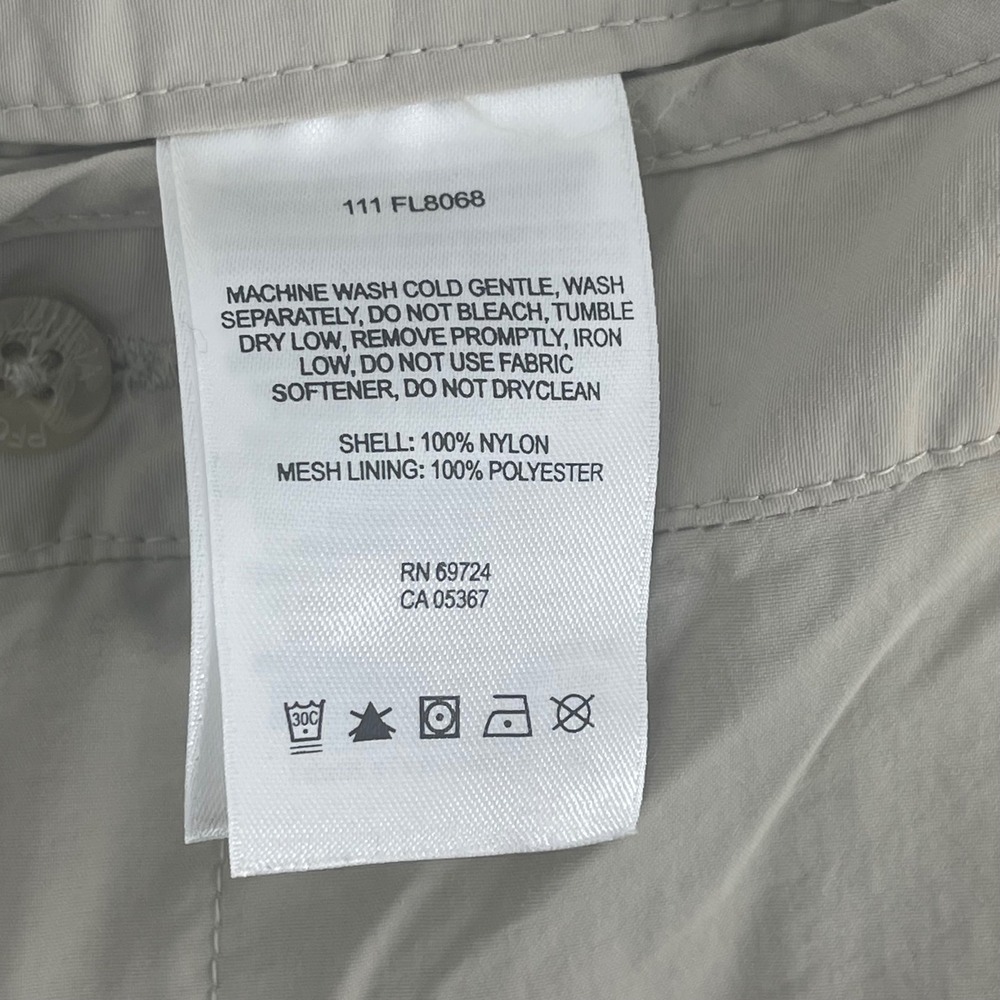 Columbia PFG Convertible Cargo Pants Zip Off Khaki Tan Size L Fishing Hiking - Picture 6 of 8